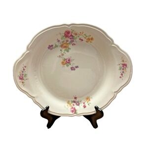Edwin Knowles Semi‎ Vitreous China 13" x 10 1/2" Serving Platter-Floral Pattern